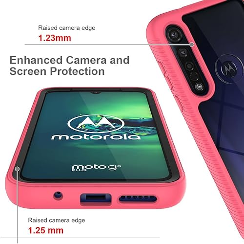 Miniatura 7 de Asuwish Funda protectora para Moto G8 Plus con protector de pantalla de vidrio templado y soporte delgado, híbrida, resistente, funda protectora