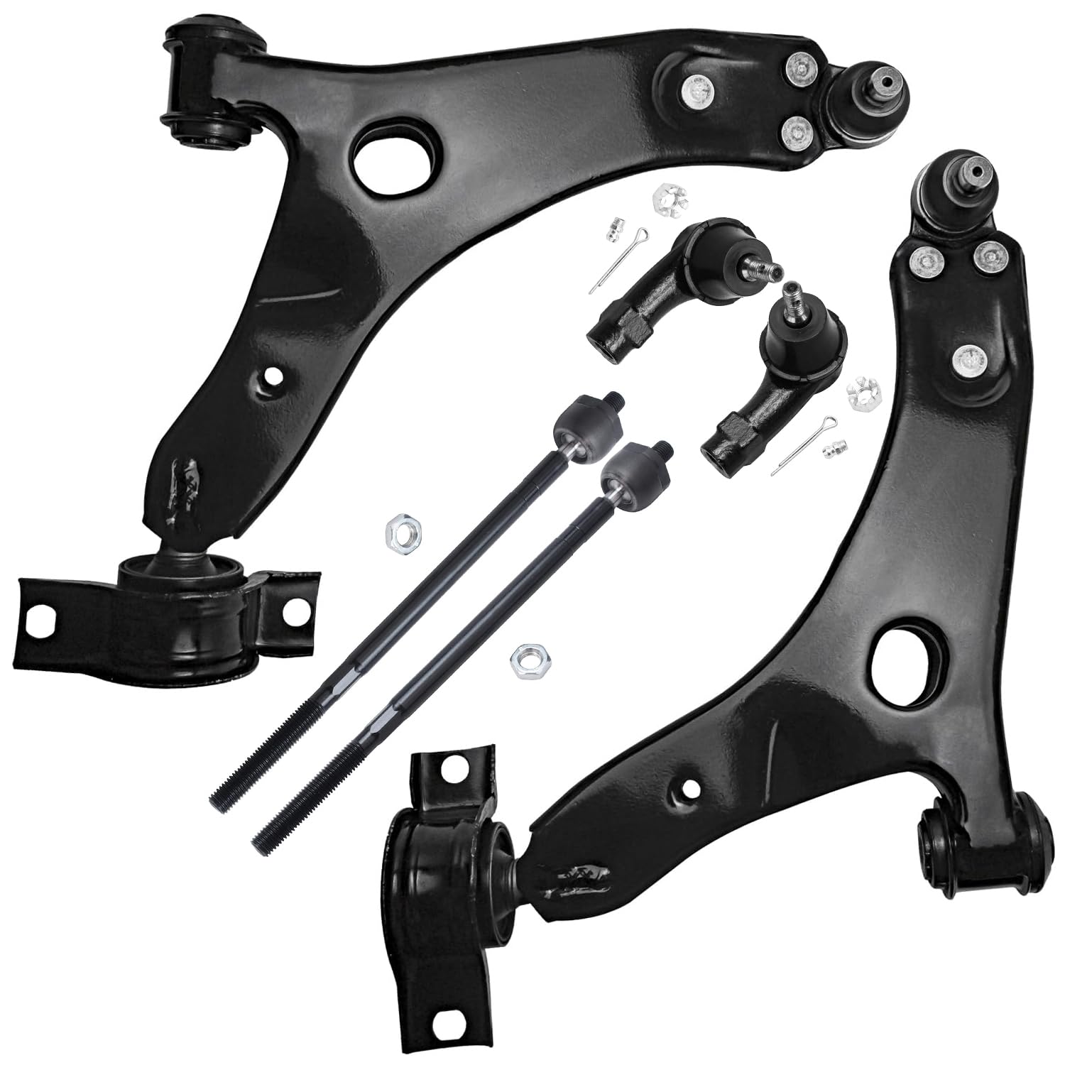 Detroit Axle - Front Control Arms Tie Rods Kit for Ford 2000-2004 Focus, 2