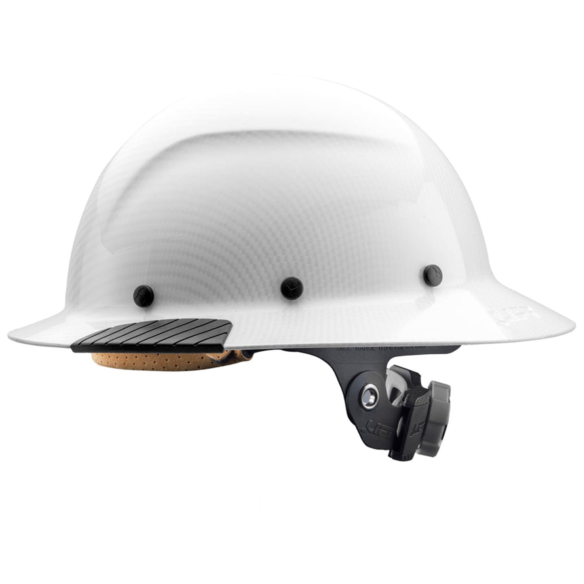 DAX Fiber Resin Full Brim Hard Hat (White Carbon Gloss