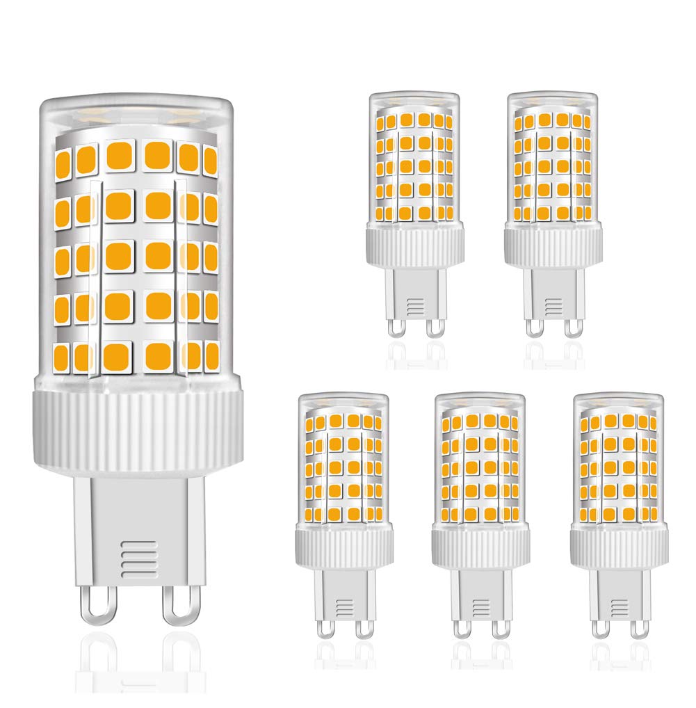 MENTA G9 LED 10W Light Bulbs, Warm White 3000K, 10W Equivalent 80W Halogen, 800lm, 10W G9 Energy Saver Bulbs, Not Dimmable, Φ22*58mm, AC 220-240V, 5 Pack