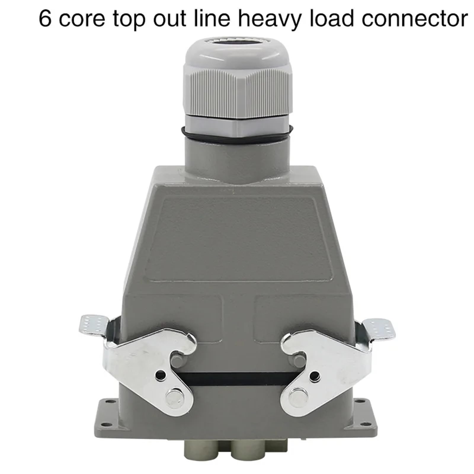 Connecteur rectangulaire robuste HDC-HD-4/2, 6 broches, prise industrielle d'aviation, 80A + 16A, 500V, 1 pièce(Lateral line)