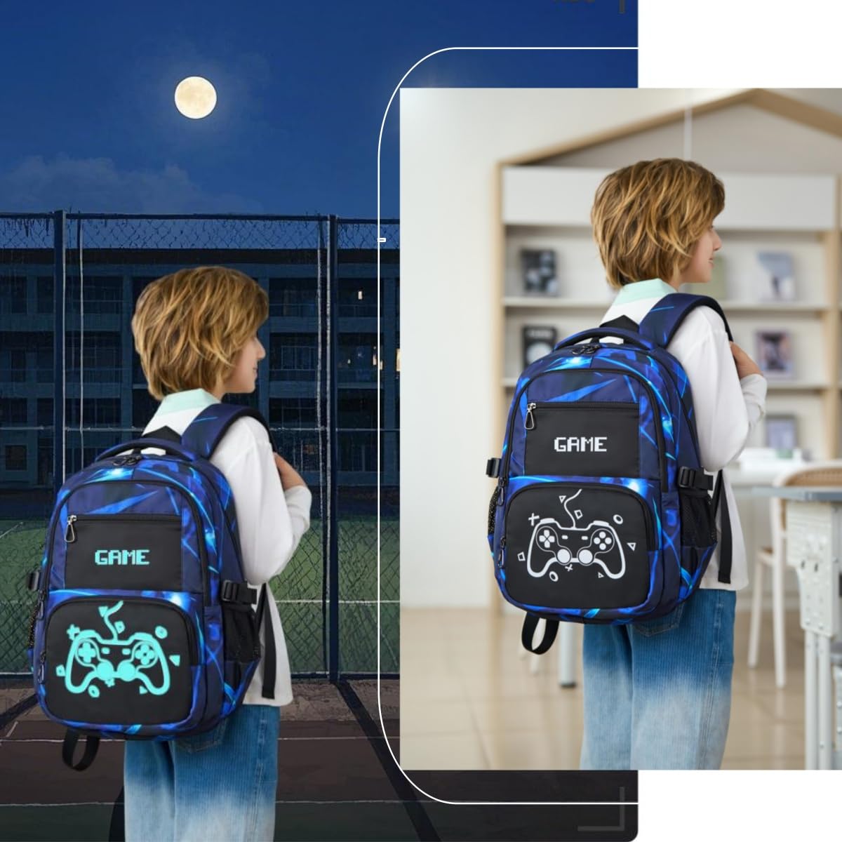 Lmwzh scuola for Zaino Secondario Zaino Per Adolescenti Resistente Di Grandi Dimensioni Impermeabile Riflettente