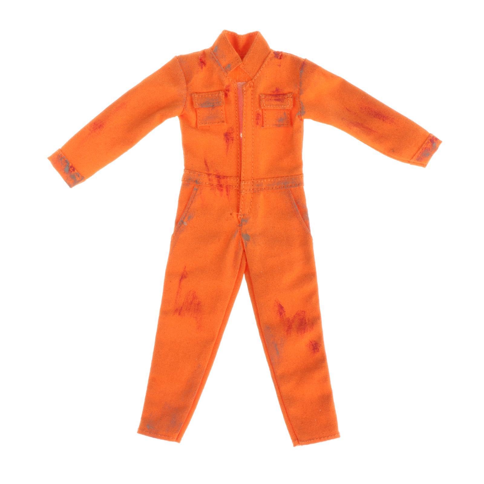 MEYZJRC Male Action Figure Doll Clothing Jumpsuit 1/12 Scale Outfits Accessories Cloth Material Suitable for 6inch Figures And Collectible Display, yellow