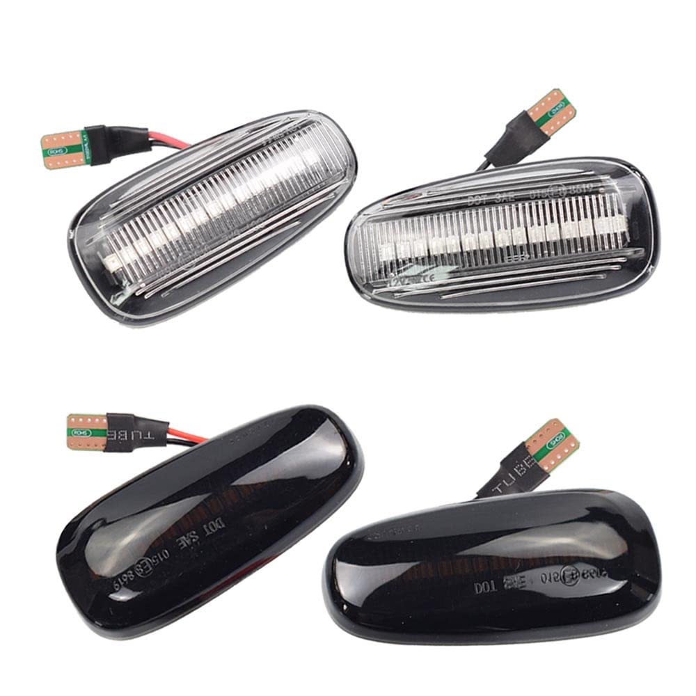 Indicador Lateral Indicador Lateral Dinámico, Luz De Señal De Giro, Intermitente Secuencial para Opel para Zafira A 1999-2005 para Astra G 1998-2009(Dynamic Crystal)