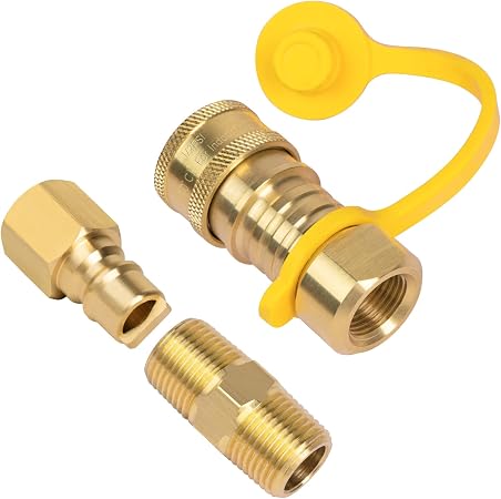 GASPRO 3/8 Inch Natural Gas Quick Connect Fittings, Natural and