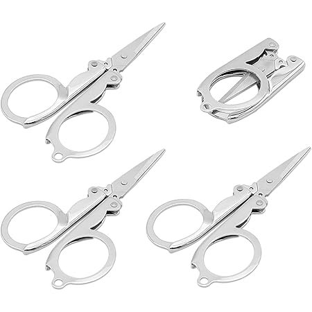 Amazon.com: Folding Scissors, 4Pcs Stainless Steel Small Scissors ...