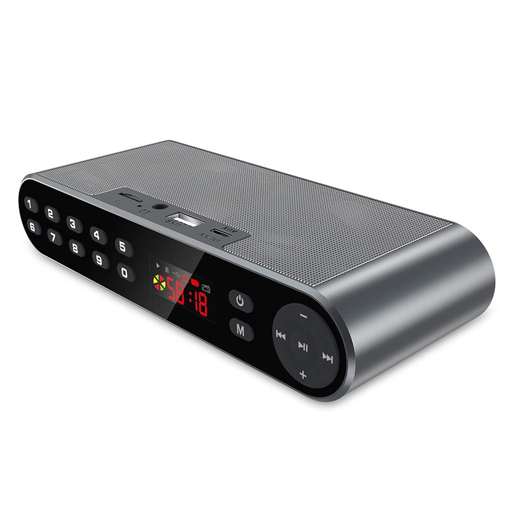 Altoparlante Portatile Wireless, Altoparlante Bluetooth, Driver Doppi Lettori MP3 Radio FM Stereo con Audio HD, Microfono Incorporato, Audio Alta Definizione e Bassi Avanzato