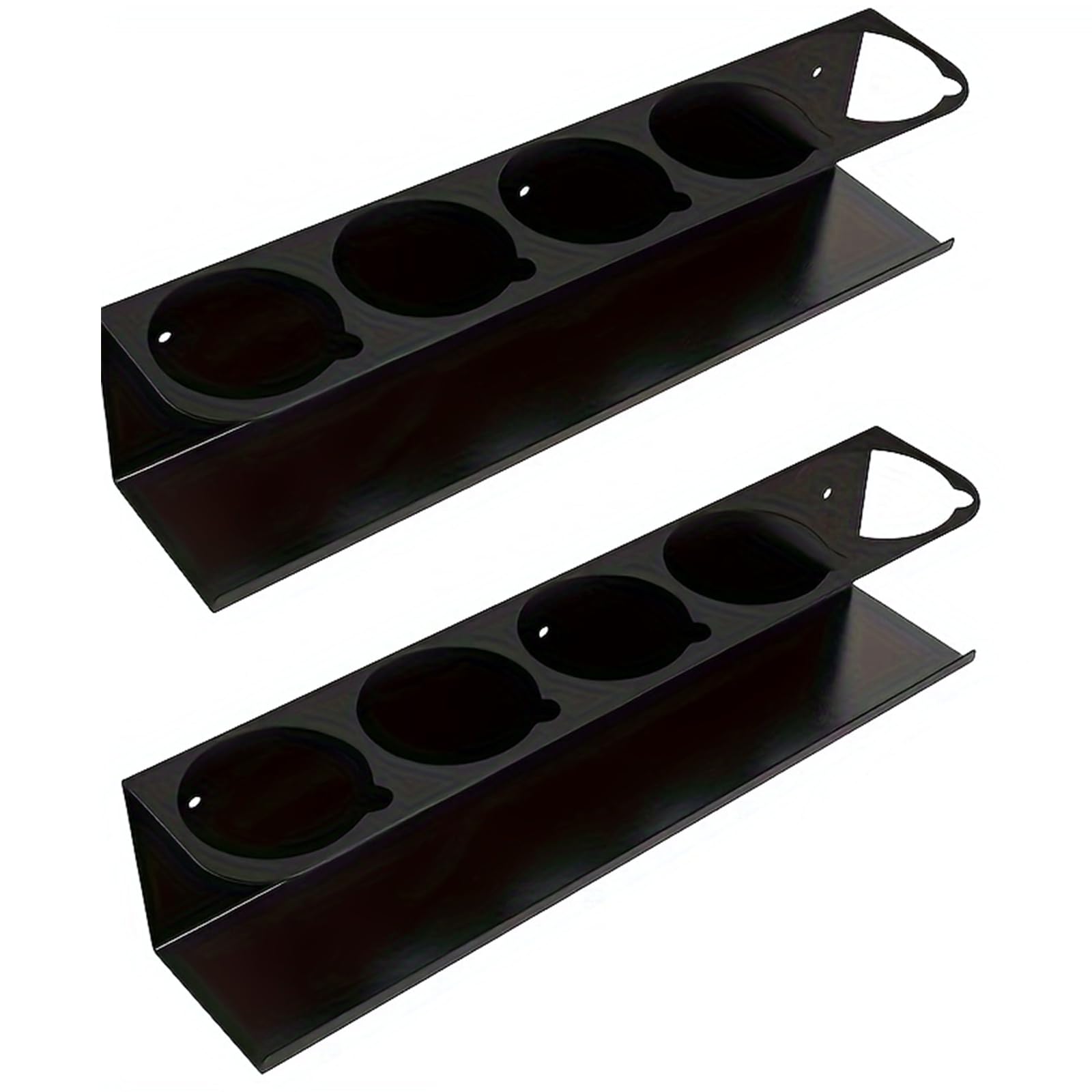 2 Pack Heavy-Duty Spray Can Holder Organizer Black Wall-Mounted Steel Aerosol Spray Can Holder Rack Organizer Holds 5 Cans for Garage Workspace
