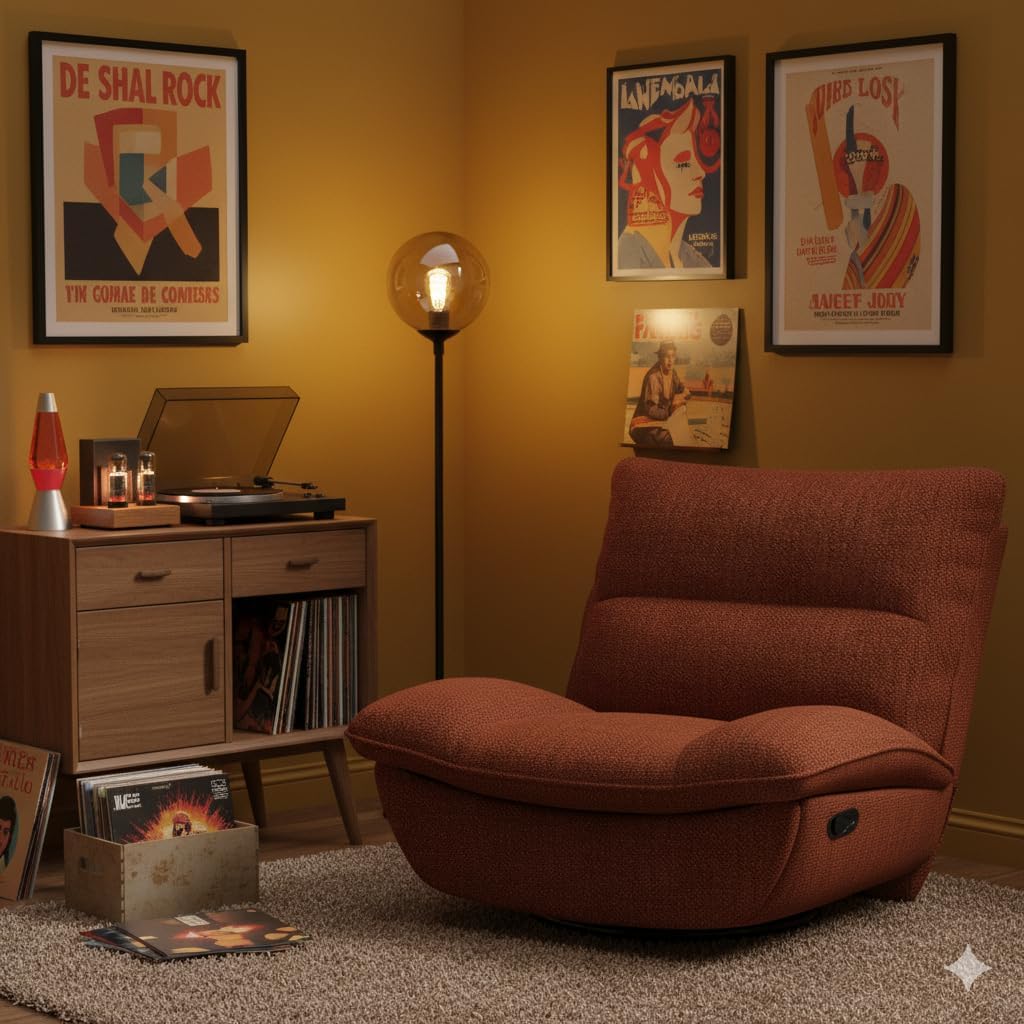 Close-up of the manual recliner mechanism and side storage box on the FLEXISPOT XC6 chair.