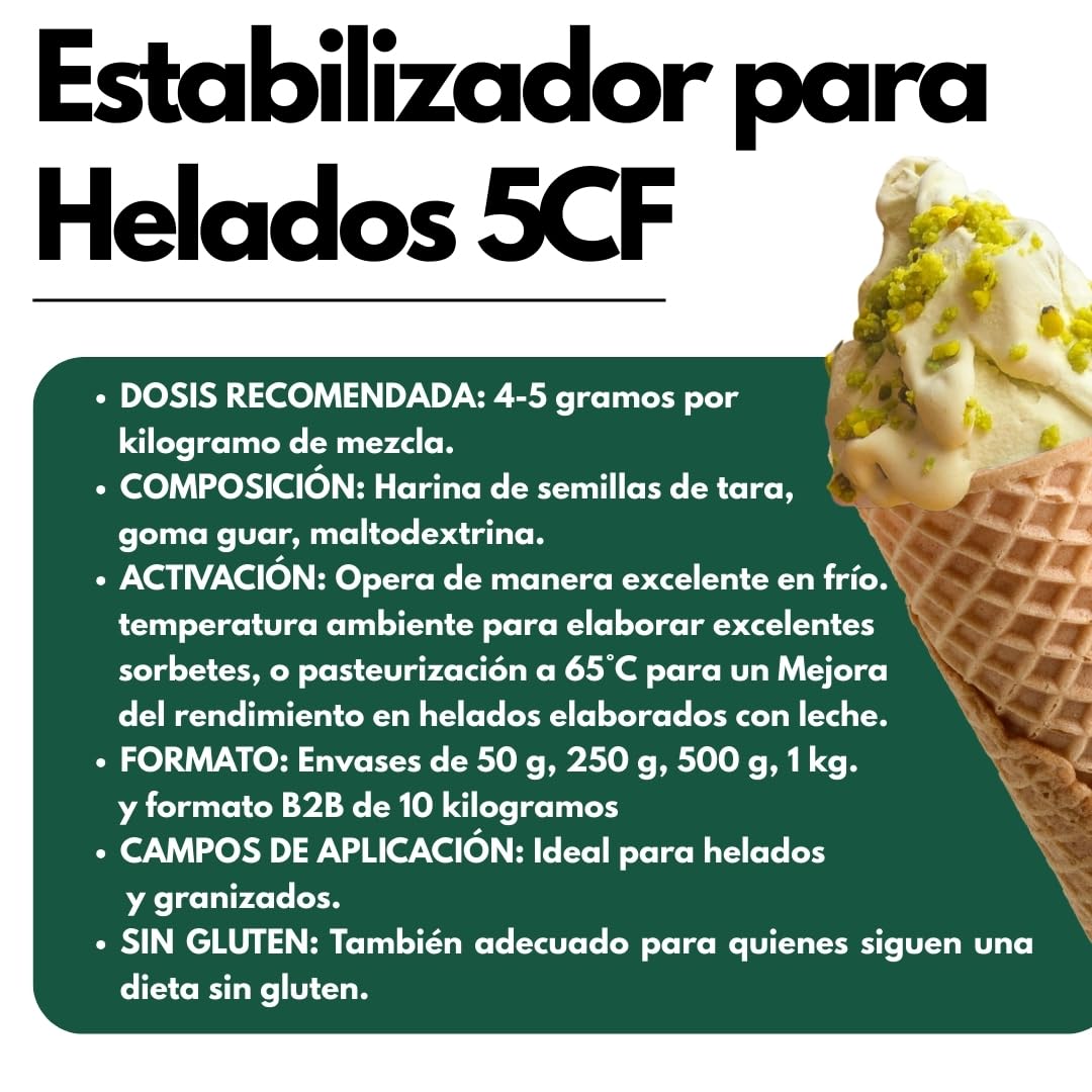 Saporepuro NEUTRO ESTABILIZANTE 250 gr - para helados y sorbetes con harina de tara y guar