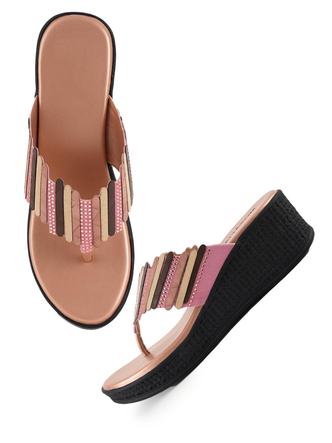 Pink Intricate Laser-Cut Formal Flats - Slip-On Loafer-image-28