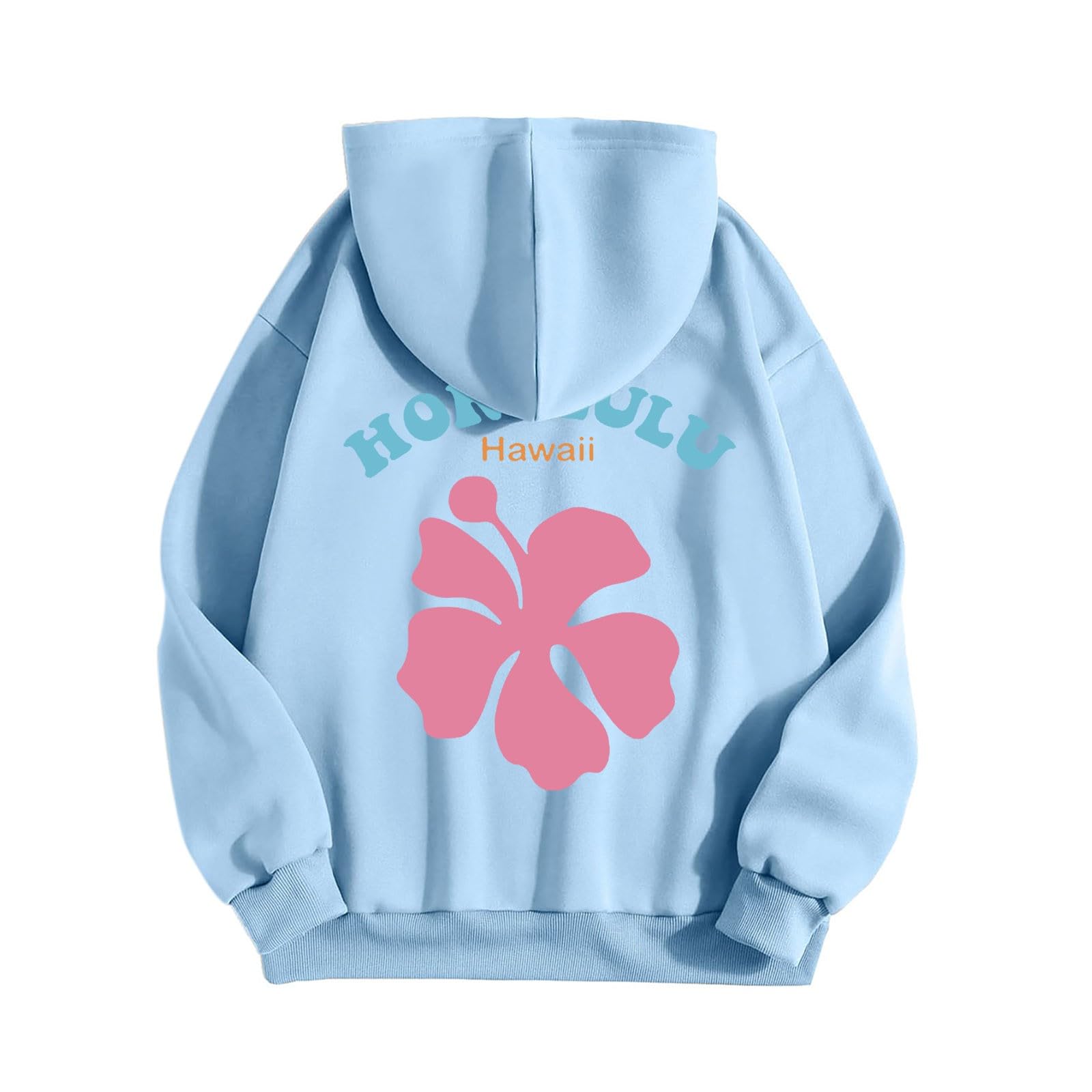 Niebieskie bluzy z kapturem dla nastolatek 2024 różowe bluzy z kapturem z długim rękawem bluzy preppy ubrania nastolatki,