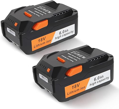 Batería de iones de litio de 18 V: repuesto para taladro de octano Ridgid R840085 R840087 R840083 R840084 130254003 - Compatible con cargador Ridgid