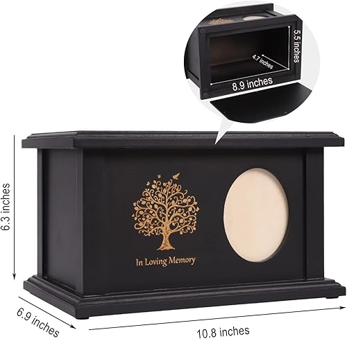 Miniatura 3 de Urnas de madera para cenizas humanas  Urnas de cremación de madera para adultos para funeral, entierro o hogar  Urnas para cenizas hombres y mujeres