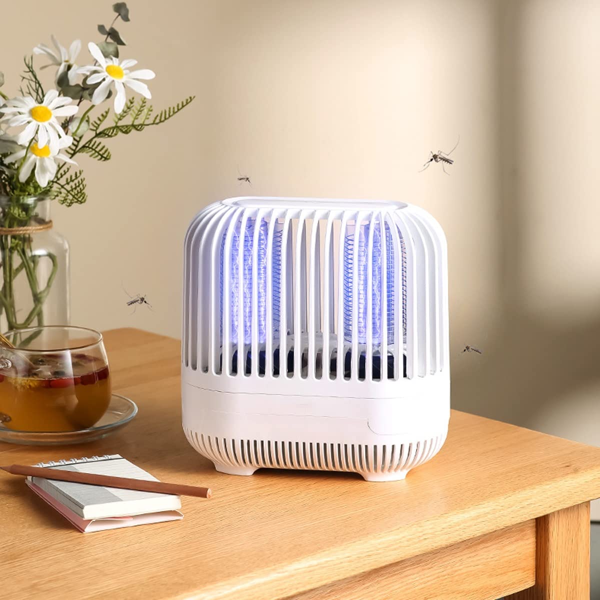 TEmkin Lampada antizanzare per Interni, Controllo Fisico Silenzioso delle zanzare, antizanzare per Camera da Letto, Soggiorno, Cucina, Ufficio, Campeggio all'aperto (Blu)