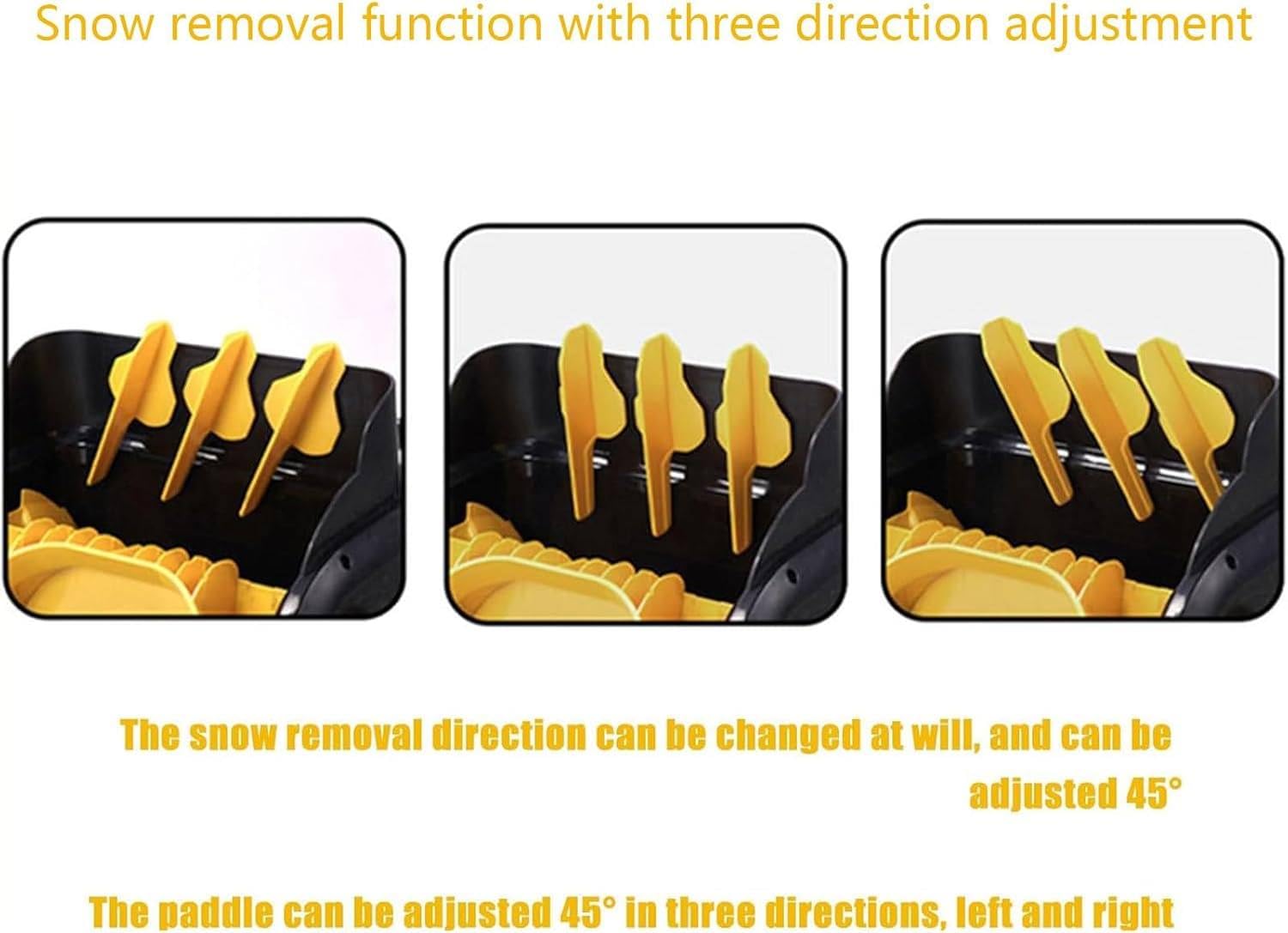 Pala Da Neve Elettrica Senza Fili, Spazzaneve A Batteria Da 23000 Giri/Min Con Guanti + Pala Da Neve Riscaldata, Con 2 Batterie E Caricabatterie Rapido, Larghezza 41 Cm, Profondità 15 Cm,Yellow