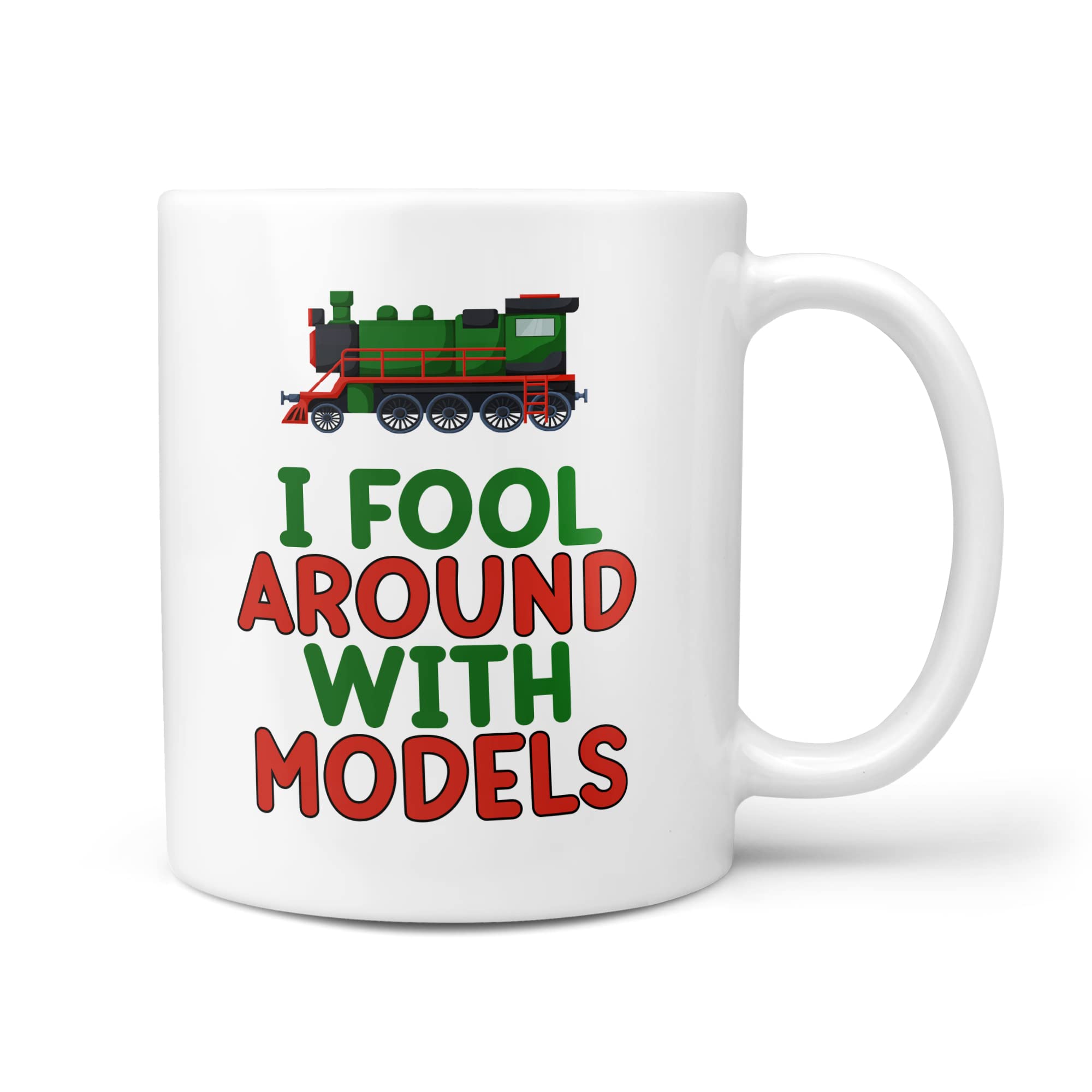 TeHeGifts I Fool Around with Models Funny Model Train Gifts Ideas for Him Her Grandad Dad Enthusiast Gifts Present 10oz Gift Mug