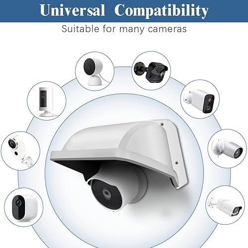 Miniatura 5 de WEILAILIFE Cubierta universal para cámara, protección solar y lluvia, techo protector impermeable para cúpula, cámaras bala, cubiertas de plástico