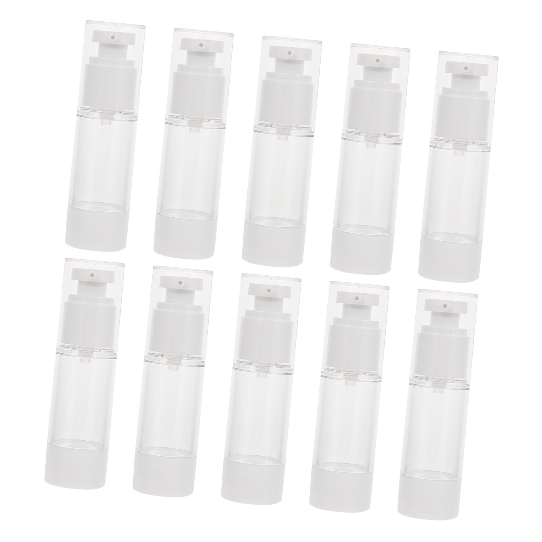 WOONEKY 10pezzi Bottiglie Da Viaggio Per Lozioni Dispenser Vacuum Impermeabili Per Cosmetici e Saponi Per Uso Quotidiano e Viaggi