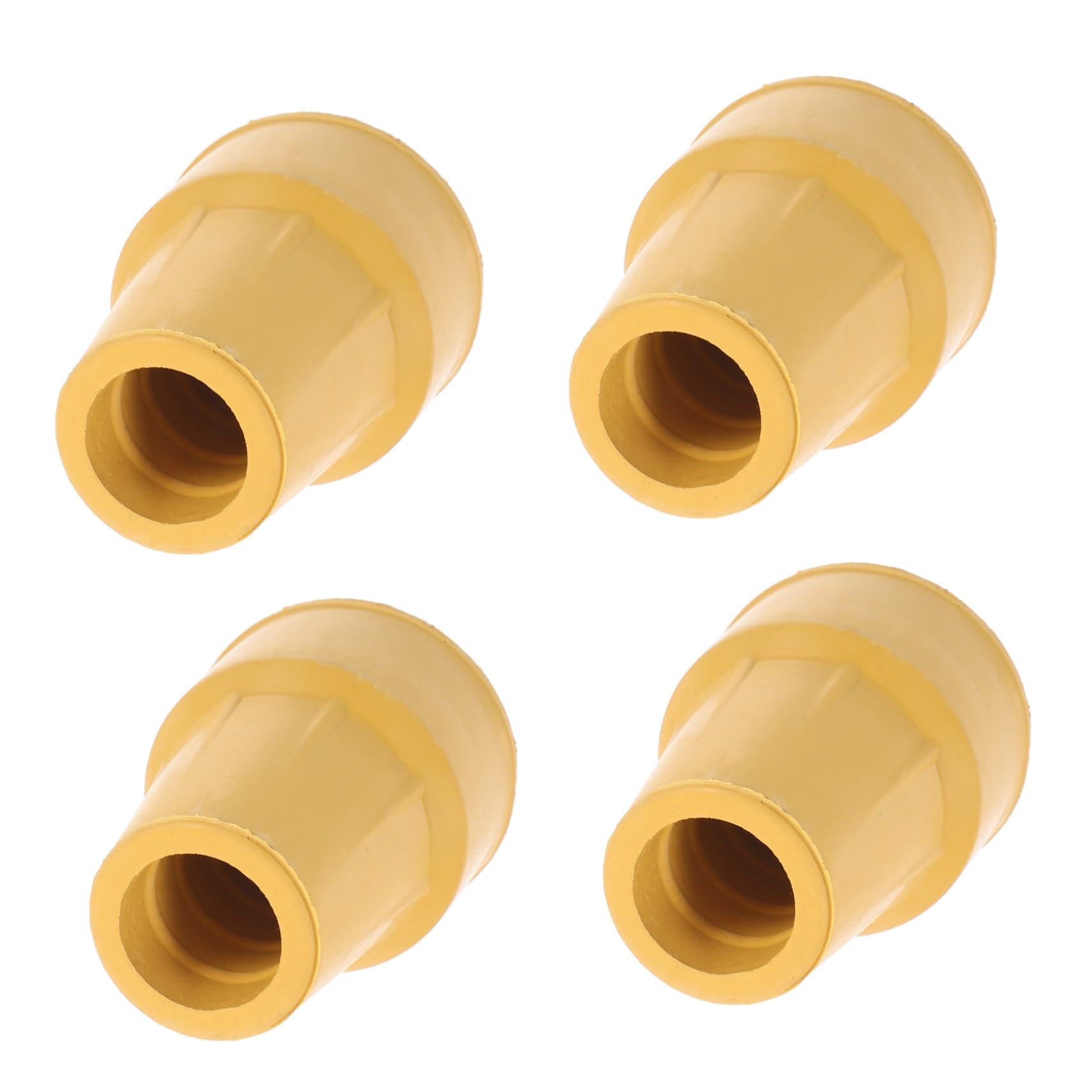 Muletas Cubiertas De Punta De Poste Engrosadas Cauchos Gorras De Bastón Almohadilla De Muleta Antideslizante Puntas De Bastón De Goma Yellow 4 Piezas X 4