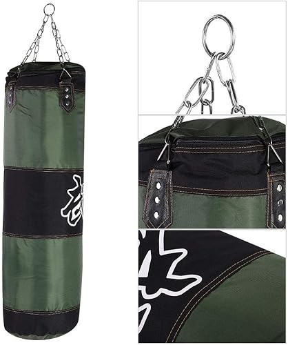 Miniatura 2 de Tbest Saco de boxeo pesado, saco de arena vacía para colgar, saco de boxeo para entrenamiento de MMA, kickboxing, Muay Thai, saco de arena para