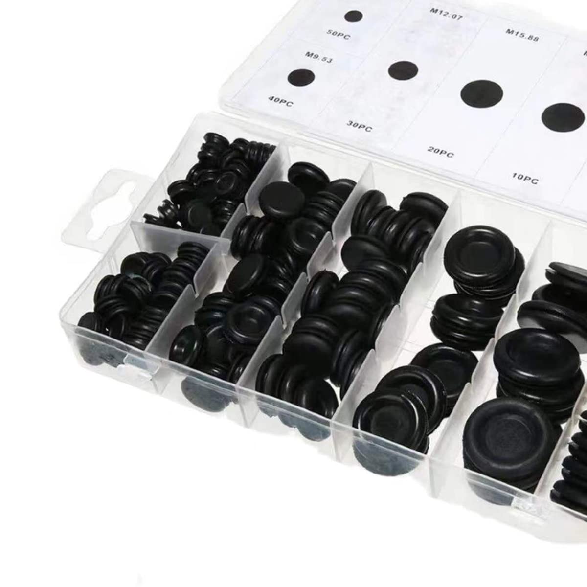 Eapeato Rubber Grommet Firewall Hole Plug Set 170 Pcs 7 Different Sizes for Automotive Pump and Electrical Appliance