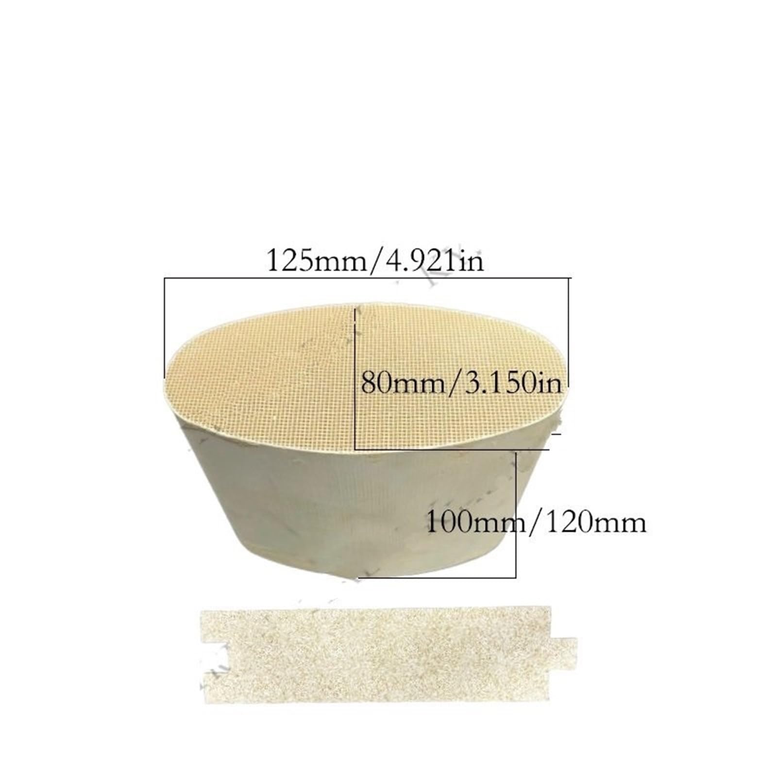 katalizator samochodowy Uniwersalny owalny katalizator 125 * 80 * 100/120mm Euro 3/4/5 Układy wydechowe Ceramiczny katalizator typu plaster miodu Samochód benzynowy | 125-80-120mm Euro4