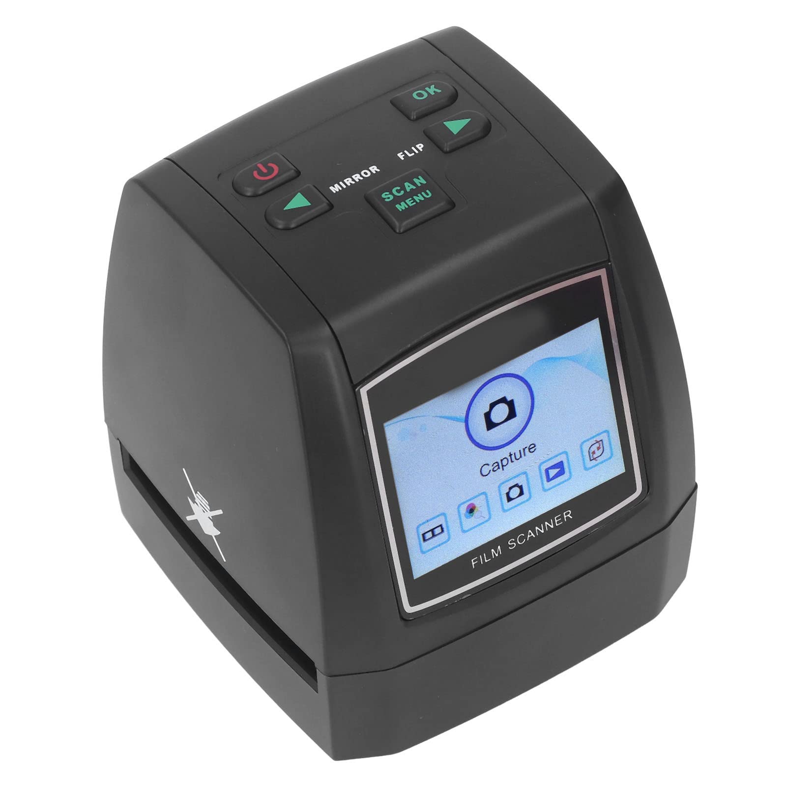 Fockety Scanner per pellicole Negative, USB2.0 22MP Display TFT a Colori da 2,4 Pollici Scanner per pellicole digitali USB 5V1A Scanner per Diapositive per studi fotografici Istituti di Ricerca TV