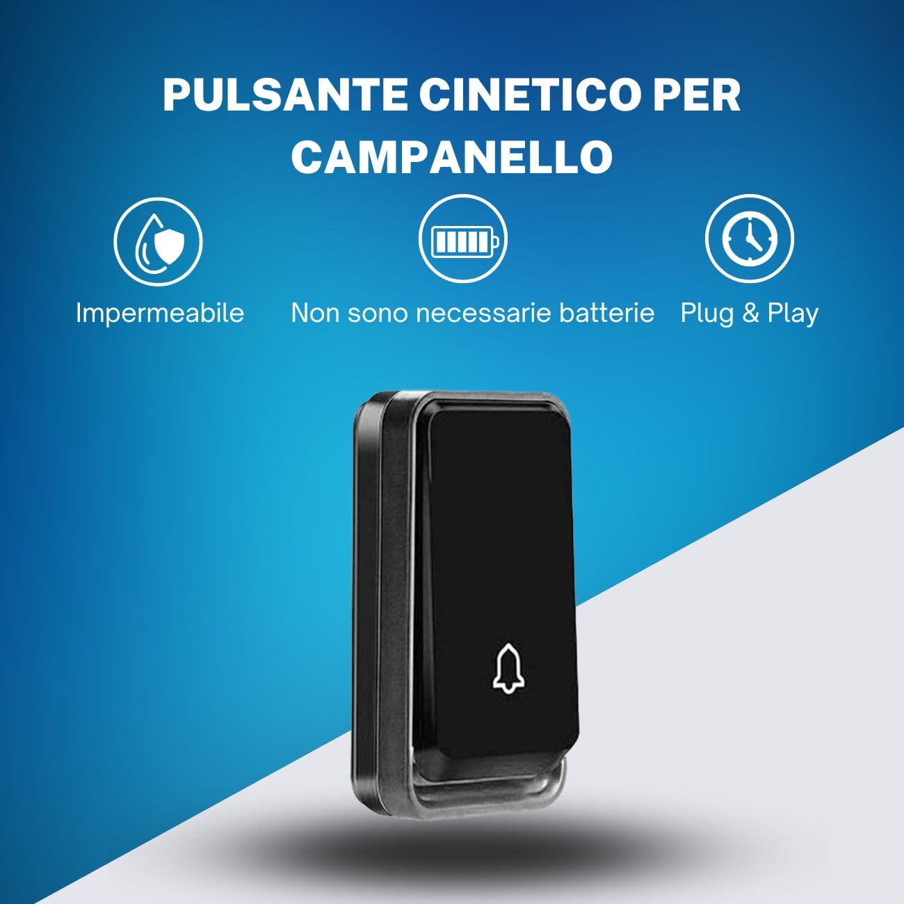 Campagnelli Wireless - Bell4U - Campagnelli Portatile Esterno - 51 Suonerie - Indicatori LED - 50M Operativo a grande Distanza - 4 Volumi Selezionabili - 1x Trasmettitore e 4x Ricevitore