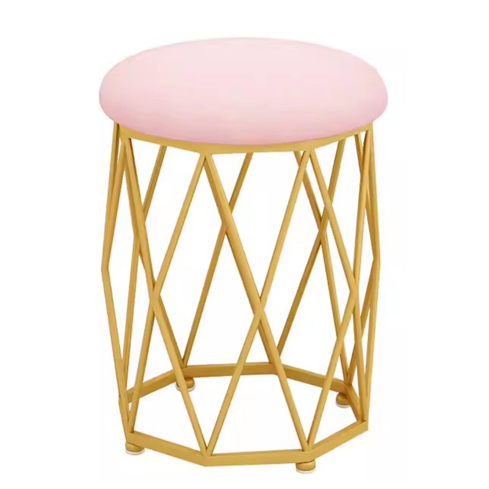 Banc de coiffeuse pour chambre et salon style contemporain avec assise rembourrée et fer