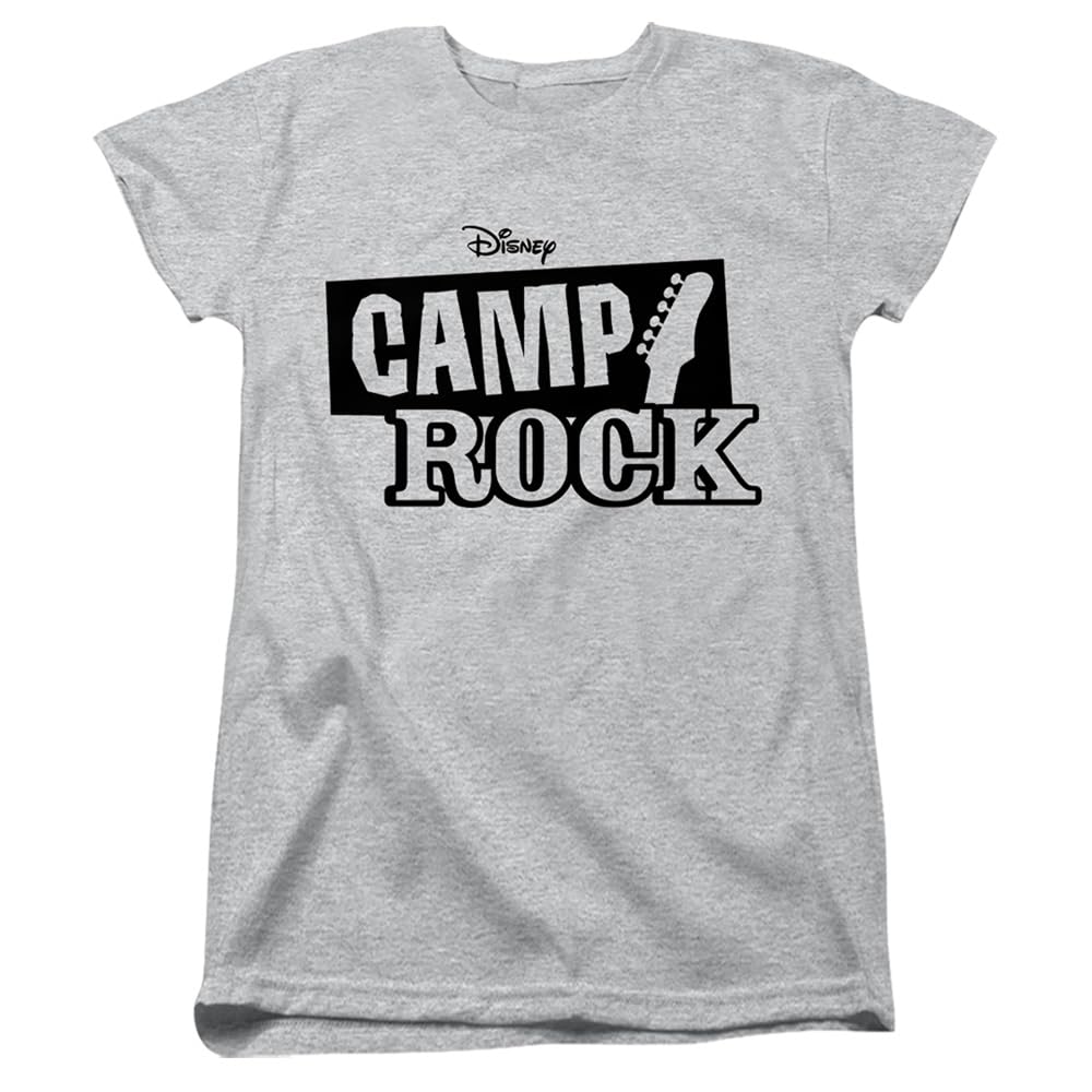 Disney Camp Rock Mono Logo Ladies T Shirt, Athletic Heather, Medium