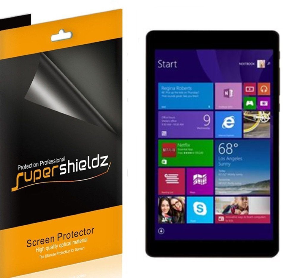 Supershieldz [3-Pack] High Definition Clear Screen Protector for Nextbook Flexx 8 inch Tablet 32GB Quad Core Windows 8.1 + Lifetime Replacement