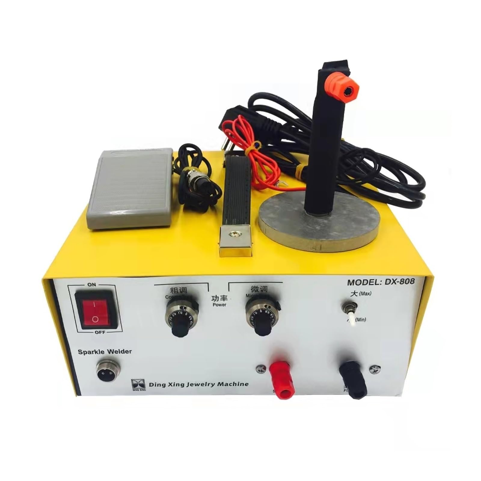 DX-808 Pulse Spot Welder Gold Silver Platinum Etc. Maszyna do spawania biżuterii + Ręczne uchwyty punktowego Do użytku DIY
