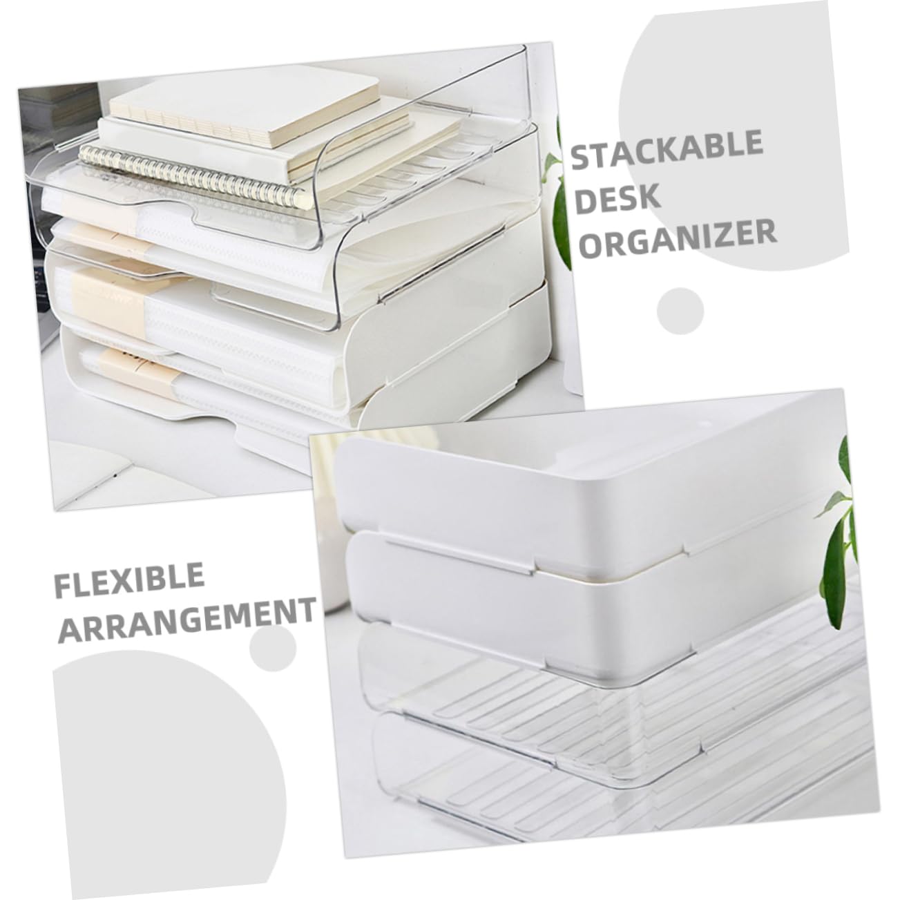 4piezas Clasificador De Papel Organizador De Escritorio Bandeja Para Documentos Organizador De Documentos Bandeja Para Archivos Transparente Para Oficina