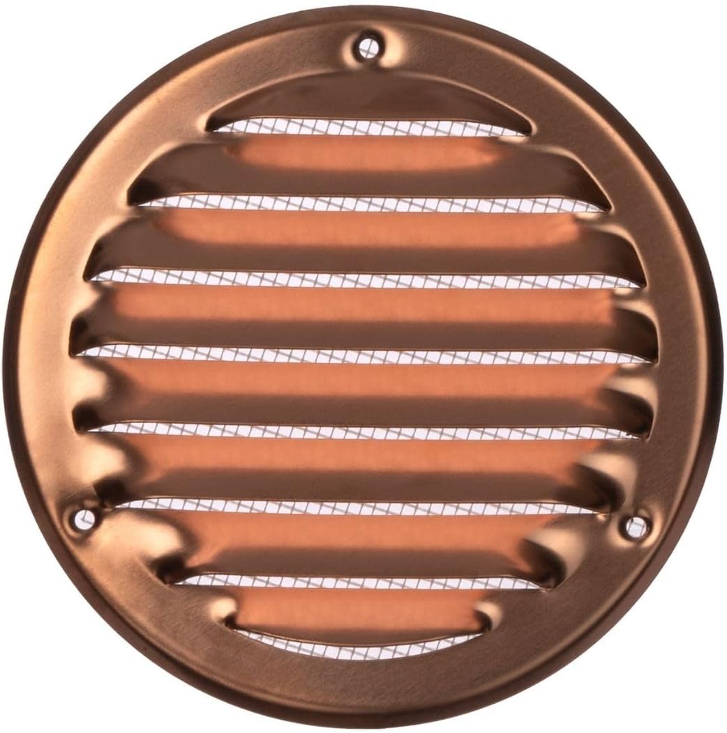 Griglia ventilazione rame Ø 100mm con zanzariera
