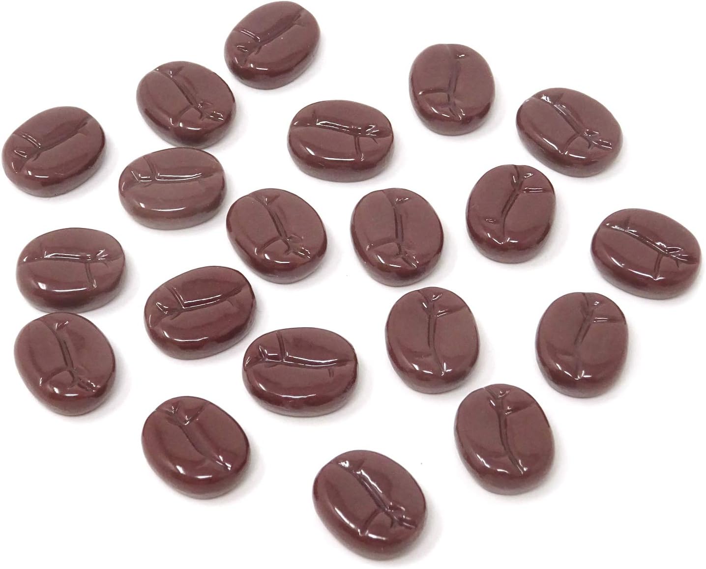 Honbay 20PCS Faux Coffee Beans Flatback Resin Embellishments for DIY Crafts and Jewelry Making
