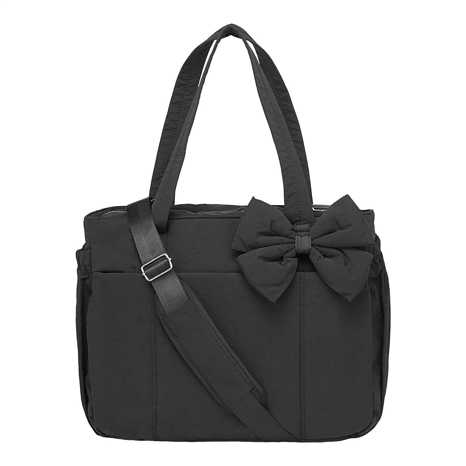 Bolso de hombro con lazo | Bolso de mano suave con lazos | Elegante bolso de mano para niña, adolescente, fiesta de noche, viajes, trabajo, oficina, boda, playa, almuerzo