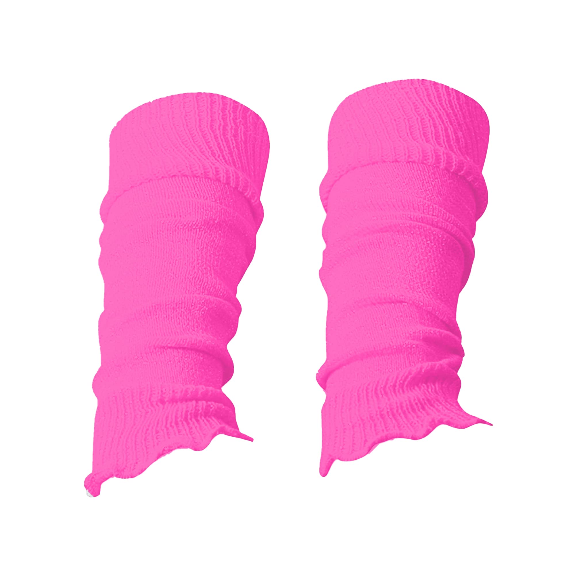 The Fancy Dress Women's Pink The Fancy Dress® Fancy Stylish Acrylic Leg Warmers Plain Fluorescent 80S Party Neon Ballet Dance Ice Skating (Pink)