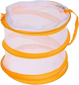 Amazon Hakona 虫かご カブトムシ 幼虫 飼育ケース 大 中 小 オレンジ 昆虫ケージ メッシュ ひも付き 軽量と丈夫 虫かご おりたたみ おしゃれ 通気性 爬虫類 カメ 蝶々 セミ トンボ コオロギ 昆虫観察 標本 繁殖 虫採り 捕獲 虫取り網 折りたたみ式 収納も簡単 子供