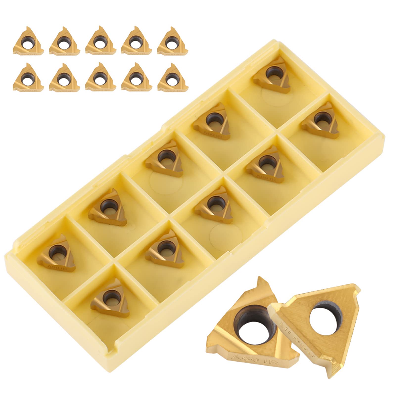 ZJchao Inserts de Filetage de, Inserts en Carbure Tourning Tenders d'outils 10pcs 11ir A60 CNC Carbide Turning for Externe/Internal Thread