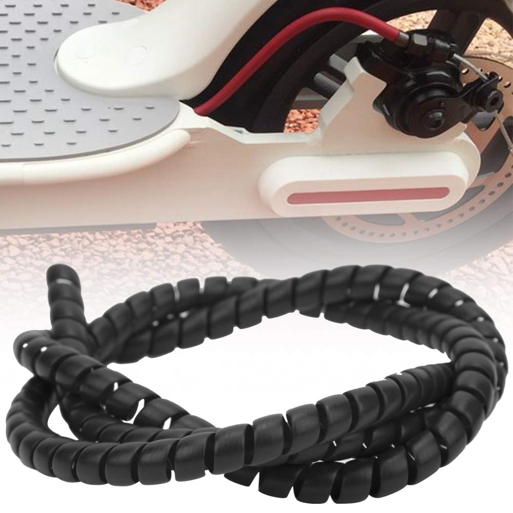 Tubo Freno a Spirale, Copertura Protettiva per alloggiamento Cavi ignifugo antifrizione per Scooter Elettrico M365(Nero),Scooter elettrici