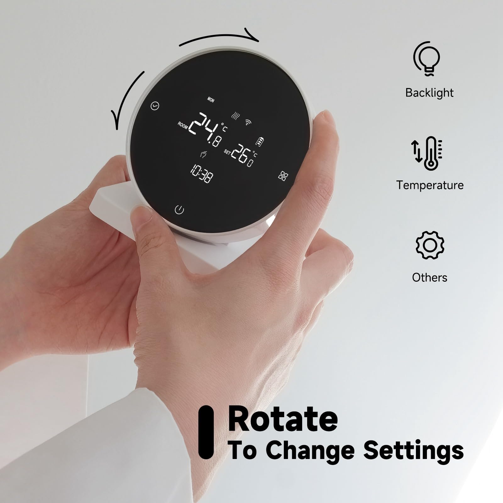 Thermostat WiFi sans fil pour chaudière à gaz Tuya WiFi Thermostat pour chaudière à gaz Contrôle vocal APP Travail pour la maison