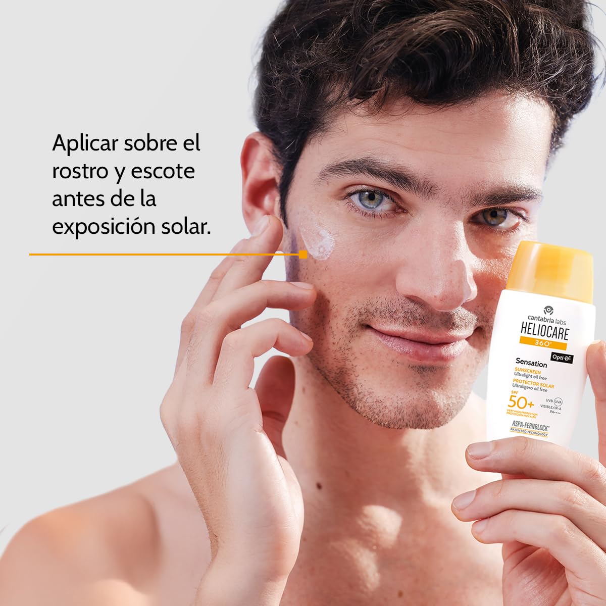 Cantabria Labs - Heliocare 360º Sensation - 50ml - Protección Solar Facial - SPF 50+ - Ultra Ligera y Resistente al Agua