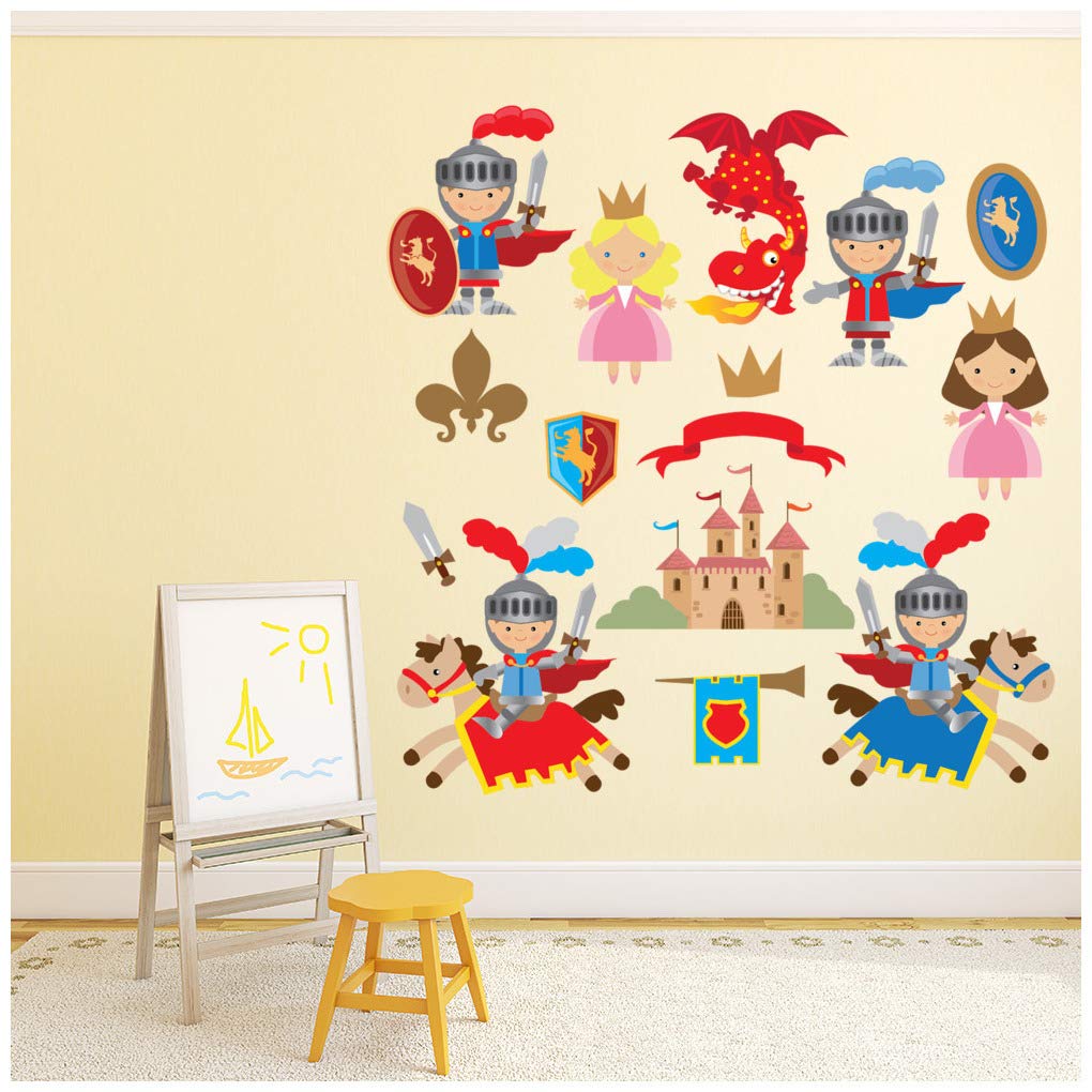 azutura Dragon Knight Kings Castle Wall Sticker Set available in 8 Sizes Digital