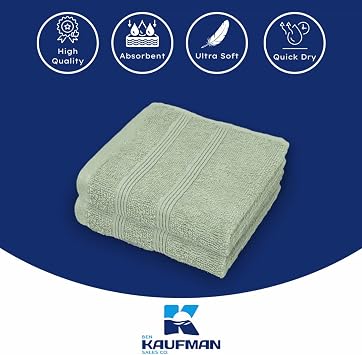 BEN KAUFMAN SALES CO - Premium Lif 12'li Set (13x13 inç)%100 Pamuk Halka Eğirilmiş, Yüksek Emici, Dayanıklı ve Ultra Yumuşak Dokunuşlu Yıkama Bezleri Banyo, Spa, Spor Salonu ve Yüz Havlusu için Gerekli (12 Adet)