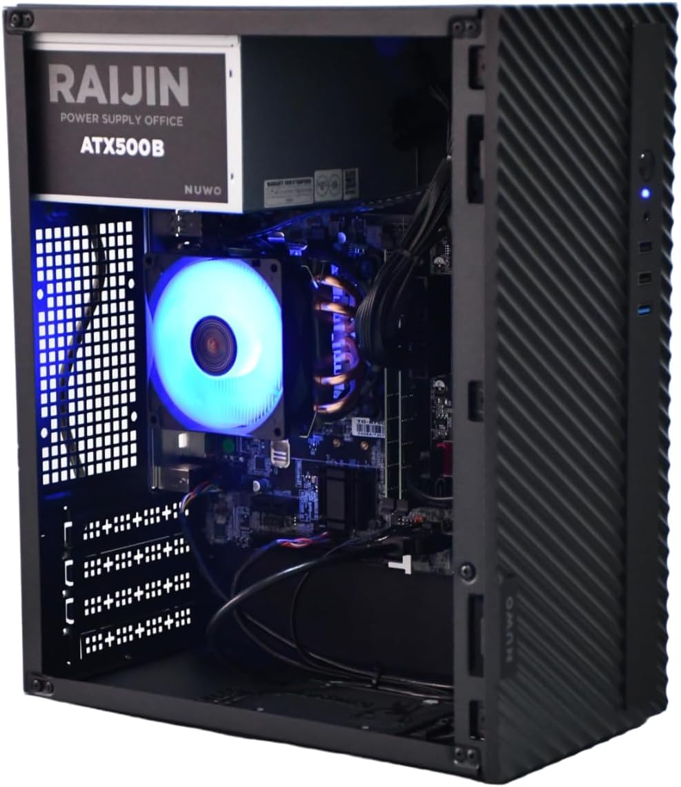 Postazione Completa, PC Fisso Desktop con Monitor 24", Intel Core i7, 16GB RAM, SSD 500GB, Windows 11 Pro, Office 2019, Tastiera Mouse e penna wifi omaggio, per casa, ufficio, lavoro
