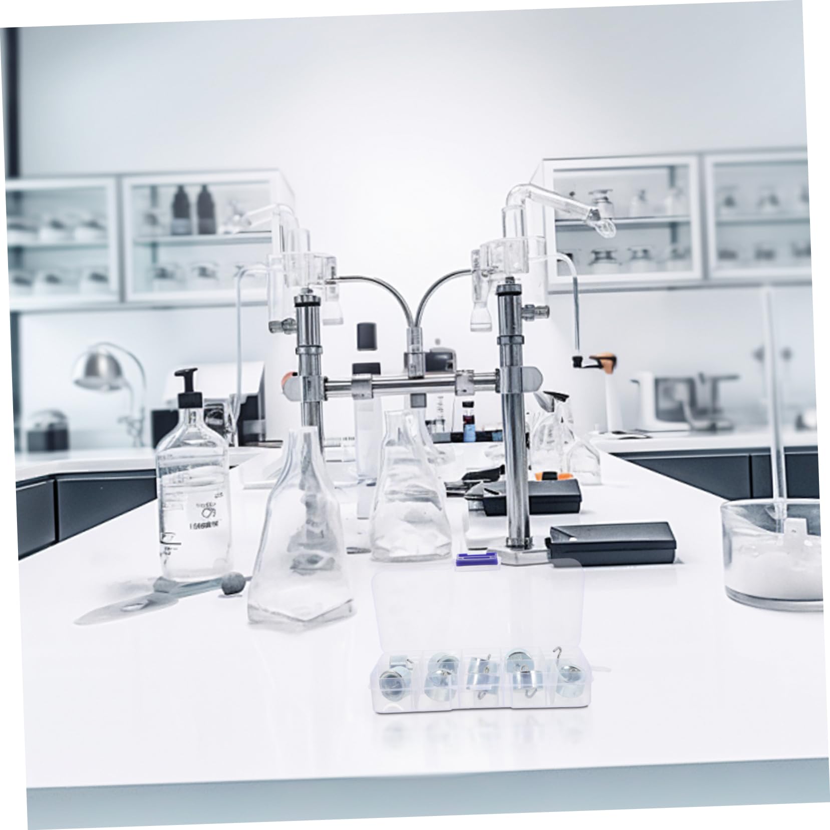 Cabilock Ensemble de 10 Poids Métalliques à Crochet pour Laboratoire 200 G Matériau Chromé pour Expériences de Physique et Enseignement Outils Scientifiques