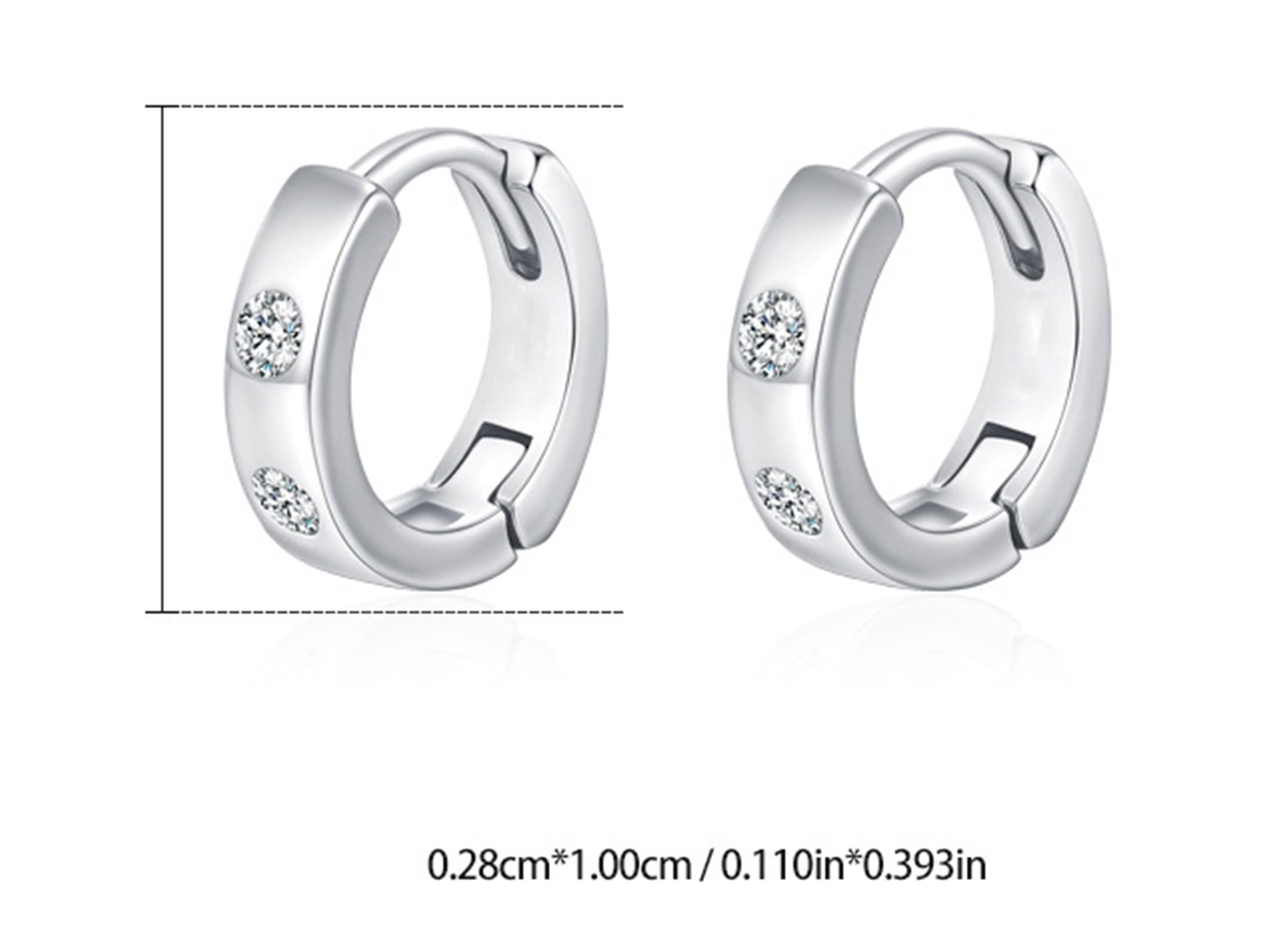 Kolczyki białe złoto 18K prawdziwa biżuteria z moissanit, klasyczny PT950 Platinum Creole
