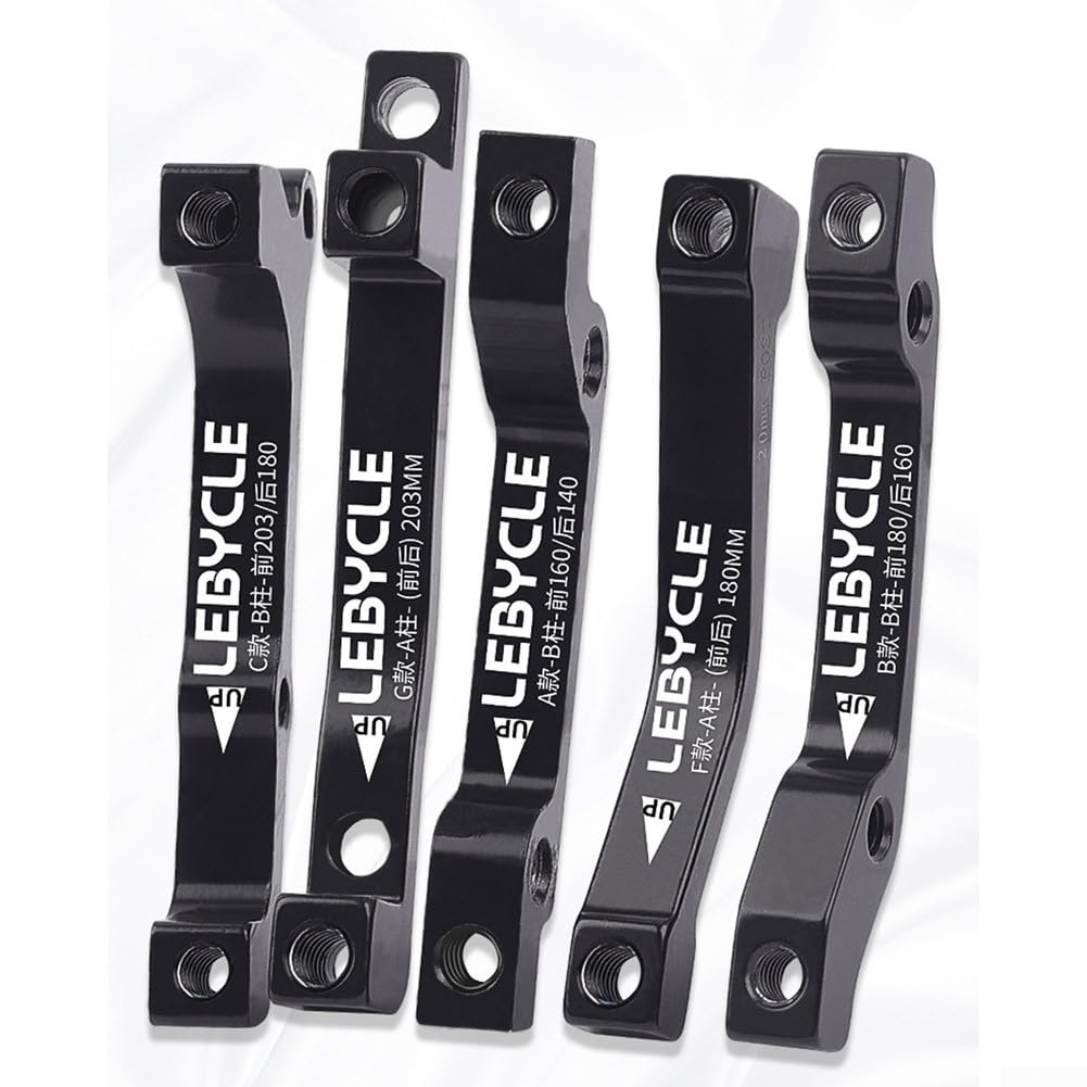 Premium Bike Disc Brake Adapter, Suitable for 160mm Post Fork Mount and 180/203 mm for Rotor (D)