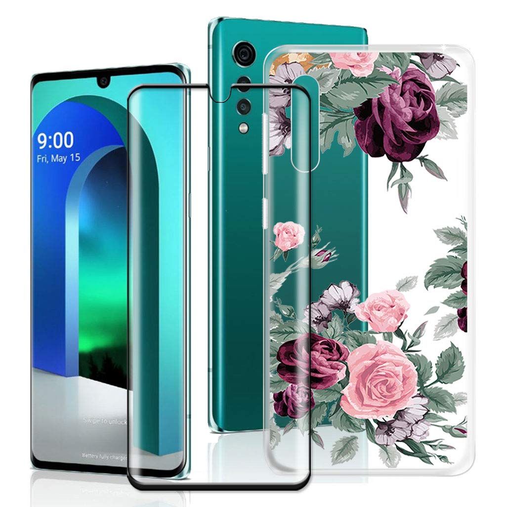per LG Velvet 5G (6.8) Custodia + 2 pezzi Vetro Temperato